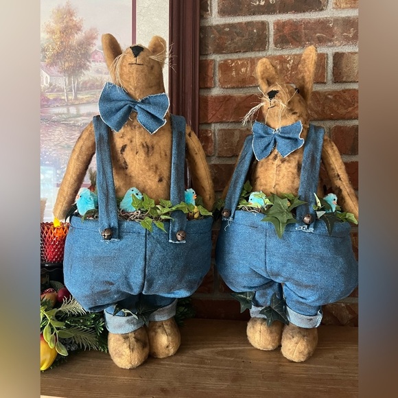 Vintage 2x 1980's Large Easter Baby Chicks Bunny RabbitsDecor‼️FINAL SALE